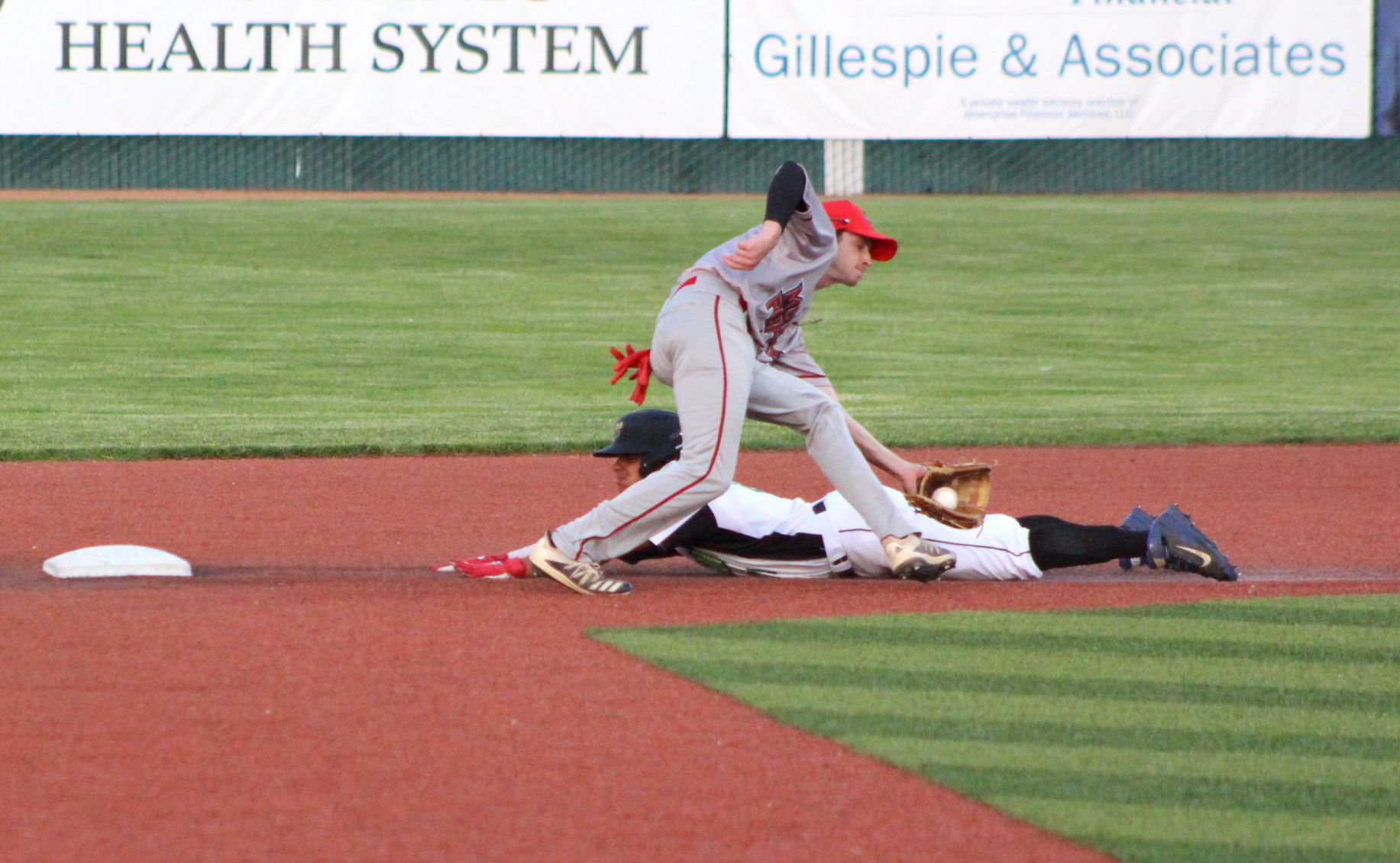 JT Reed attempts to steal second base
